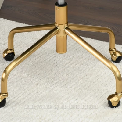 FINBAR Designer Drehstuhl - creme / gold