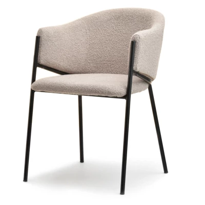 JUHI Esszimmerstuhl - beige / schwarz