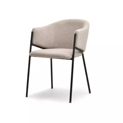 JUHI Esszimmerstuhl - beige / schwarz