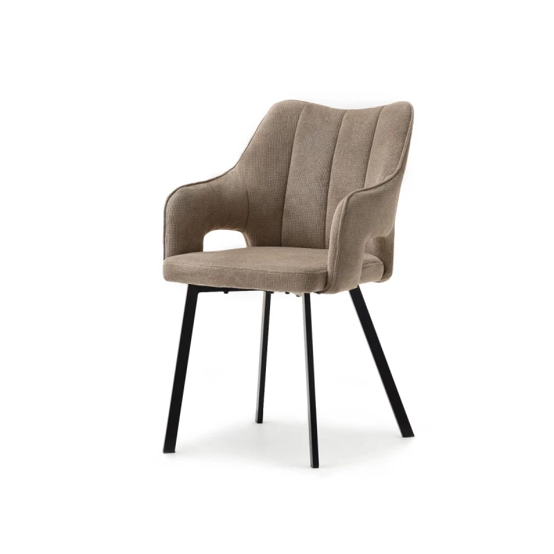 DILANY Polsterstuhl für Esszimmer - beige/schwarz