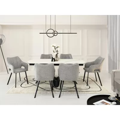 DILANY Polsterstuhl für Esszimmer - grau/schwarz