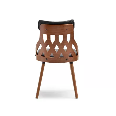 Designer Esszimmerstuhl PANAJOTA - Walnuss / Schwarz 1
