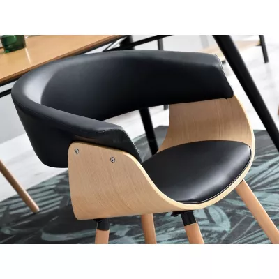 Designer Esszimmerstuhl MAITE - Eiche / Schwarz