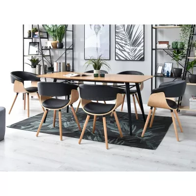 Designer Esszimmerstuhl MAITE - Eiche / Schwarz