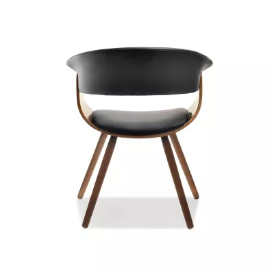Designer Esszimmerstuhl MAITE - Walnuss / Schwarz