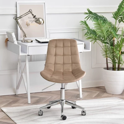 Drehstuhl EDINA - beige / chrom