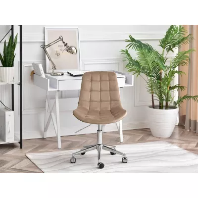 Drehstuhl EDINA - beige / chrom