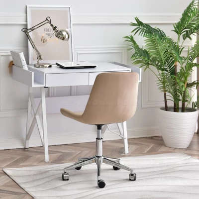 Drehstuhl EDINA - beige / chrom