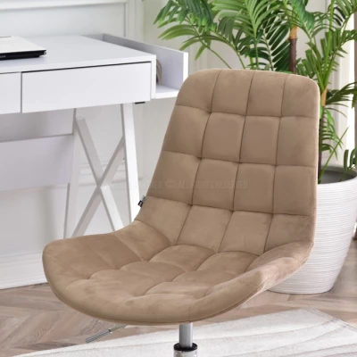 Drehstuhl EDINA - beige / chrom