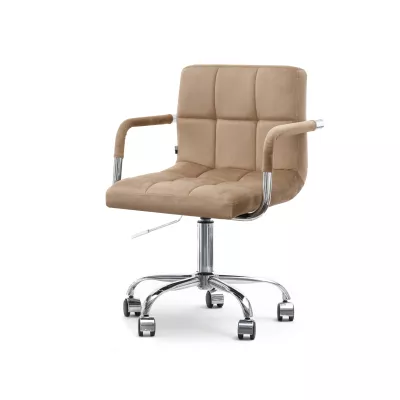 NASMA Polsterdrehstuhl - beige / chrom