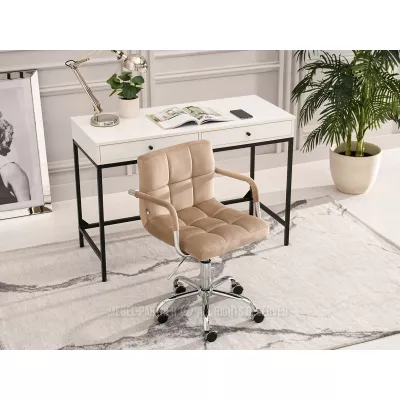 NASMA Polsterdrehstuhl - beige / chrom