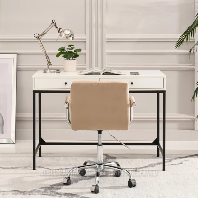 NASMA Polsterdrehstuhl - beige / chrom