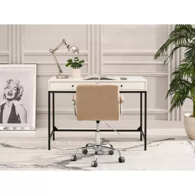 NASMA Polsterdrehstuhl - beige / chrom