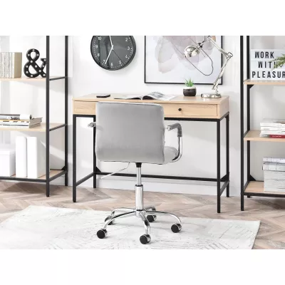 NASMA Polsterdrehstuhl - grau / chrom