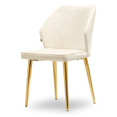 SORA Polsteres Esszimmerstuhl – Creme/Gold