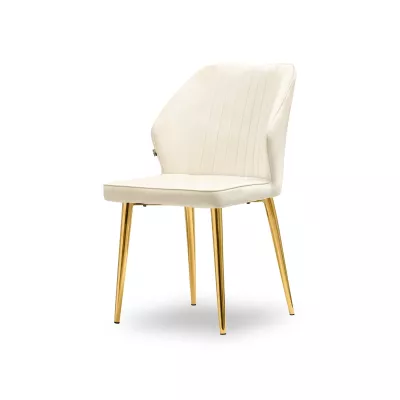 SORA Polsteres Esszimmerstuhl – Creme/Gold
