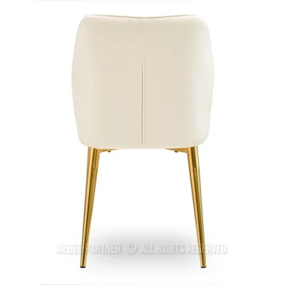 SORA Polsteres Esszimmerstuhl – Creme/Gold