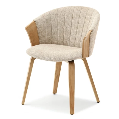 Polsterstuhl RAHMA - Eiche / Beige
