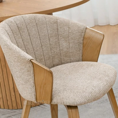 Polsterstuhl RAHMA - Eiche / Beige