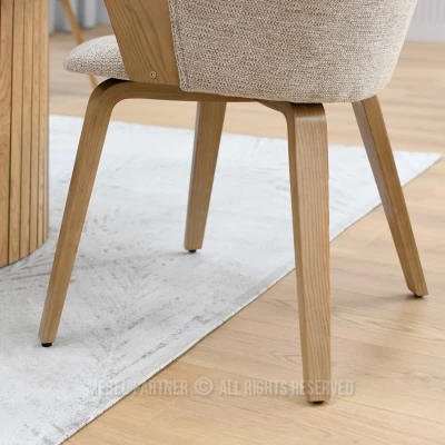 Polsterstuhl RAHMA - Eiche / Beige