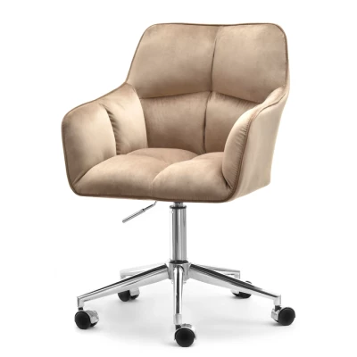 GOHAR Polsterdrehstuhl – beige 1 / Chrom