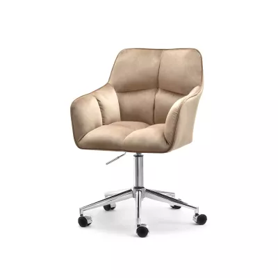 GOHAR Polsterdrehstuhl – beige 1 / Chrom