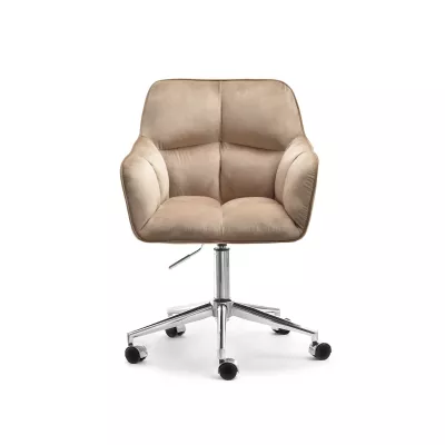 GOHAR Polsterdrehstuhl – beige 1 / Chrom