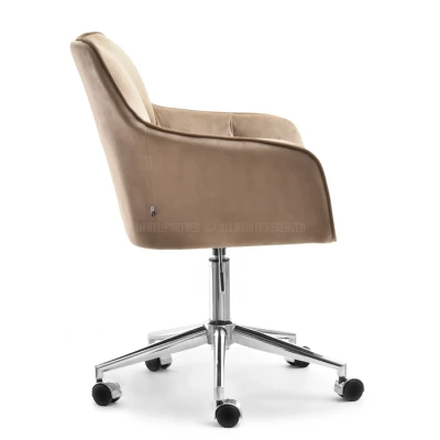 GOHAR Polsterdrehstuhl – beige 1 / Chrom