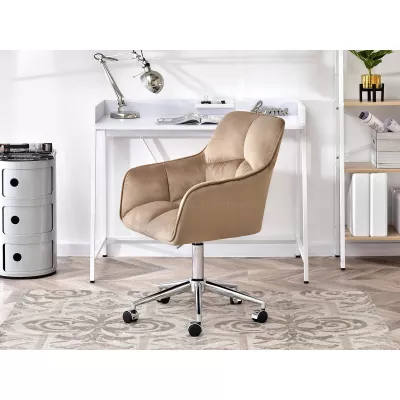 GOHAR Polsterdrehstuhl – beige 1 / Chrom