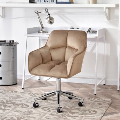 GOHAR Polsterdrehstuhl – beige 1 / Chrom