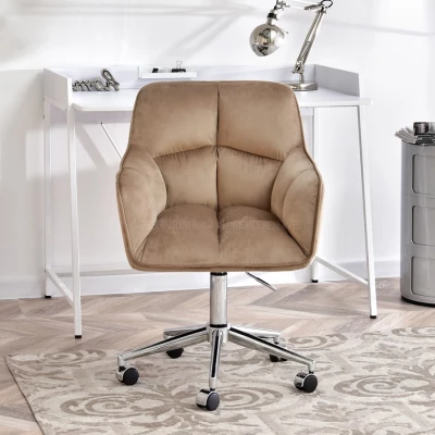 GOHAR Polsterdrehstuhl – beige 1 / Chrom