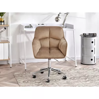 GOHAR Polsterdrehstuhl – beige 1 / Chrom
