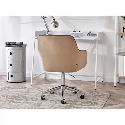GOHAR Polsterdrehstuhl – beige 1 / Chrom