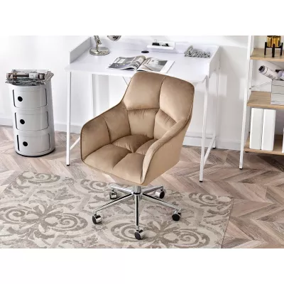 GOHAR Polsterdrehstuhl – beige 1 / Chrom