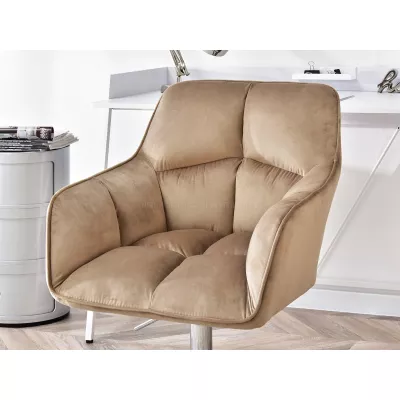 GOHAR Polsterdrehstuhl – beige 1 / Chrom