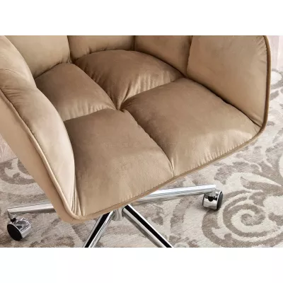 GOHAR Polsterdrehstuhl – beige 1 / Chrom