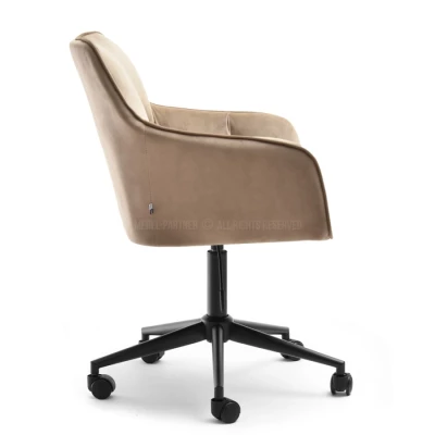 GOHAR Polsterdrehstuhl - beige 1 / schwarz