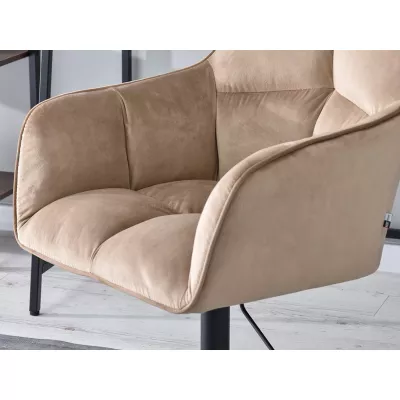 GOHAR Polsterdrehstuhl - beige 1 / schwarz