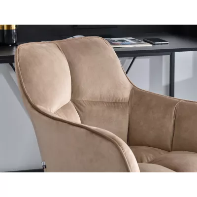 GOHAR Polsterdrehstuhl - beige 1 / schwarz