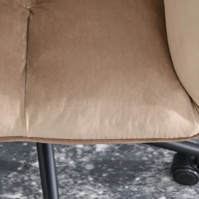 GOHAR Polsterdrehstuhl - beige 1 / schwarz