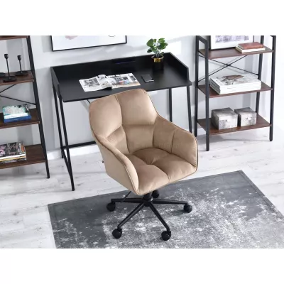 GOHAR Polsterdrehstuhl - beige 1 / schwarz