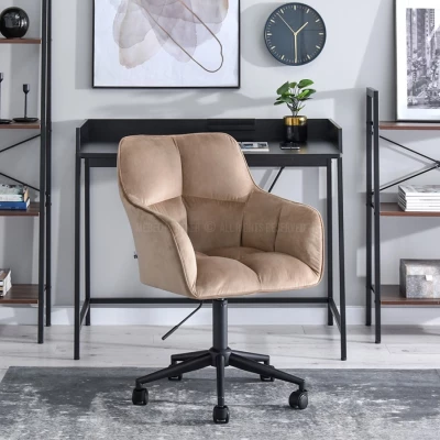 GOHAR Polsterdrehstuhl - beige 1 / schwarz
