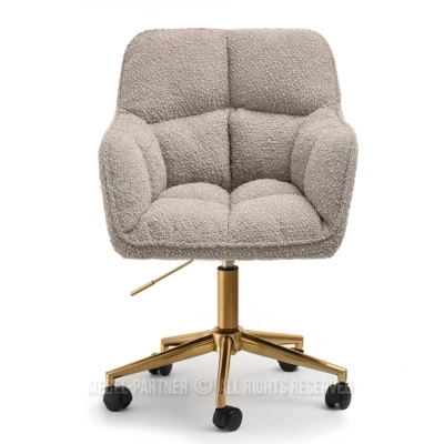 GOHAR Polsterdrehstuhl – Beige 2 / Gold