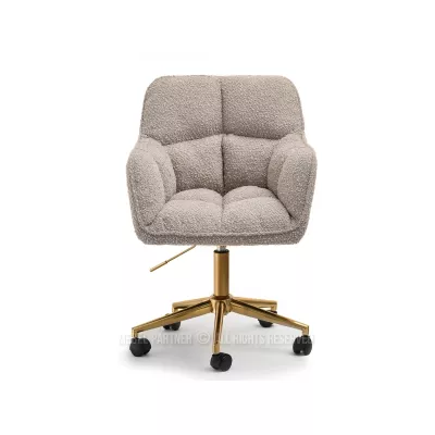 GOHAR Polsterdrehstuhl – Beige 2 / Gold