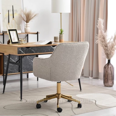 GOHAR Polsterdrehstuhl – Beige 2 / Gold