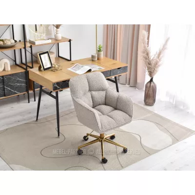 GOHAR Polsterdrehstuhl – Beige 2 / Gold