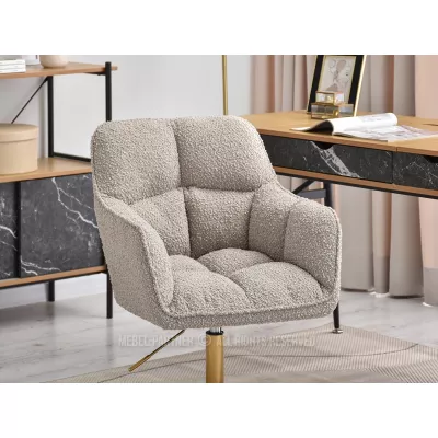 GOHAR Polsterdrehstuhl – Beige 2 / Gold