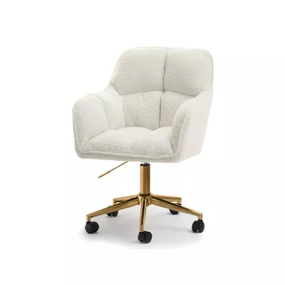 GOHAR Polsterdrehstuhl – Creme/Gold