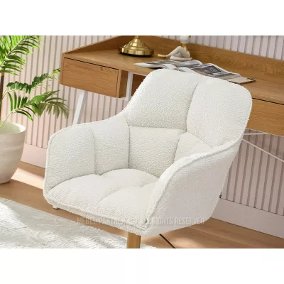 GOHAR Polsterdrehstuhl – Creme/Gold
