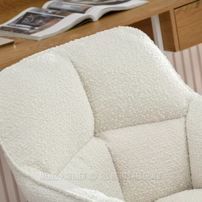 GOHAR Polsterdrehstuhl – Creme/Gold